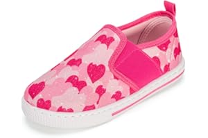 FUNCOO PLUS Boys Girls Slip On Shoes Toddler Trainers Walking Pumps Kids Breathable Canvas Shoes