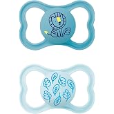 MAM Supreme Pacifier for Babies +16 Months, Matte Blue, 2 pcs | With Ventilated Shield, Extra Thin and Flexible Soft Silicone