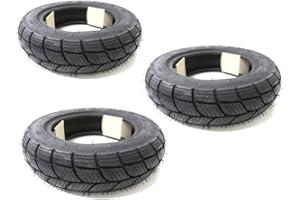 STREETPARTS24 3x Winterreifen Set M+S 100/90-10 61J TL Reifen passend für Piaggio Ape 50 TM TL1T-TL6T ZAPC80 – Hochwertige Ganzjahres Allwetterreifen