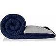 AEROHAVEN 220 GSM Microfiber All-Weather Solid Single Size Bed Reversible Comforter AC Quilt Blanket - (Single, Royal Blue and Ash Grey)