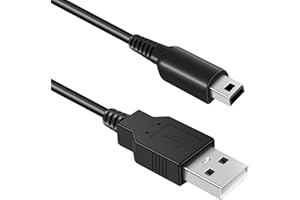 Coomoors 3DS Ladegerät, USB Ladekabel Power Ladekabel für DSi, DSi XL, 3DS, 3DS XL, Schwarz Ladegerät, 1.2 m (3.9ft) USB Ladegerät Netzkabel