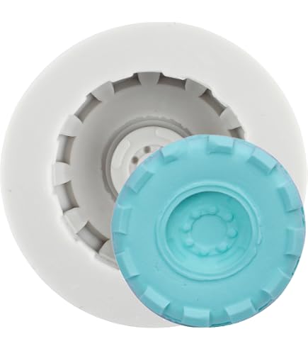 5-teiliges Silikonformen-Set – Autoreifen & Zahnrad, Für Schokolade, Fondant, Seife, DIY-Dekoration