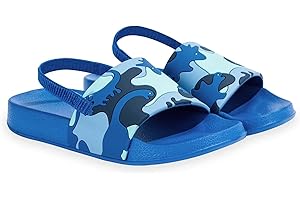 FUNCOO PLUS Badelatschen Kinder Leichtgewicht Badeschlappen Rutschfest Badesandalen Mädchen Sommer Flache Hausschuhe Jungen Badeschuhe Für Kleinkinder