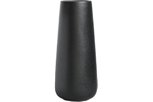JUZAI Hauteur 28 cm Vase Conique en Céramique Noir pour Pampas, Grand Moderne Haut Vase Decoratif pour Centre de Table Deco