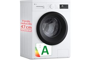 LG F4A10S8NWH - Lavadora, 8 kg, 1400 rpm, Carga Frontal, 8 Programas, Programa Rápido y Programa Lavado a Mano, Fondo Especial Reducido, Display LED, Serie 100, Color Blanco