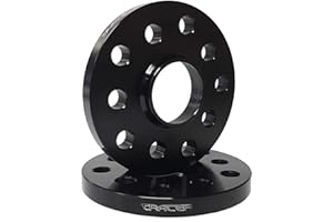 TRACER Élargisseurs de voie entretoises 12168 W 10 mm noir anodisé – Cercle de perçage 112/5 – Trou central 66,6 – 2 pièces