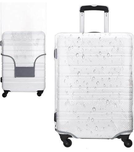 Axvxby Copertura per valigie in PVC trasparente, 50 cm, 61