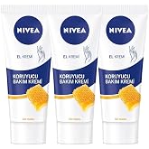 Koruyucu El Bakım Kremi Bal Mumu 75ml, Nemlendirici, Yağlı His Bırakmaz, G&uuml;l Kokusu, X3 Adet