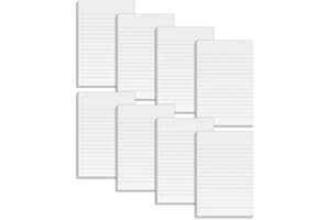 AIDUNMIS Notizblock Klein A6 8 Stück, Schreibblock Liniert A6 Notizblöcke Kariert (80 g/m² 50 Blatt) Kleiner Notizblock Nachfülleinlagen Mini Notizzettel Block für Arbeit Studie Memo To Do Liste Büro Schule