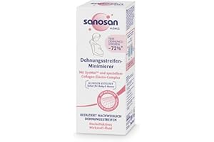 ‎SANOSAN sanosan Dehnungsstreifen Minimierer klinisch getestet - Reduziert Dehnungstreifen nachweislich nach der Schwangerschaft - Dehnungsstreifen Creme ohne Paraffinöl, Farbstoffe, Silikone (1x 75 ml)
