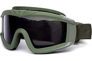 SPOSUNE Outdoor Sports Military Airsoft Tactical Airsoft Glasses with 3 Interchangeable Lenses Impact Resistance Hunting Glasses UV400 Protection Shooting Glasses for Men Women Motorcycling Wargame
