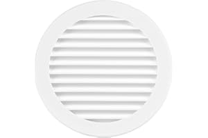 Steinberg14 White 125mm Air Vent Cover with Insect Mesh - 5 inch Round Air Vent Covers for Walls and Ceilings - Vent Covers - Air Vents for Interior Walls - Plastic Ventilation Grille