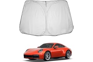 LUWU for 2015-2024 Porsche 718 Cayman Porsche 911 Windshield Sun Shade Porsche 911 Windshield Sunshades Porsche 911 Accessories Porsche 718 Cayman Sunshade Cover Block UV Ray Front Window Sunshade