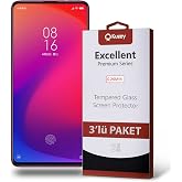 KZY İLETİŞİM Xiaomi Mi 9t ile uyumlu Temperli Ekran Koruyucu Kırılmaz Cam Ekonomik 3'l&uuml; Paket