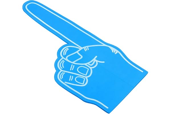 PATIKIL Géant Mousse Doigt 18 Pouces, Numéro 1 en EVA à Personnaliser pour Les Pompons de Célébration, Événements Sportifs, Jeux d'esprit, Fêtes, Bleu