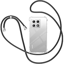 Cover per Xiaomi Redmi 14C Con Cordino, Trasparente Custodia Con Laccio
