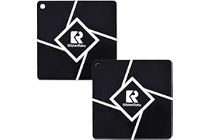 KitchenRaku 2 unidades - Alfombrilla para placa de inducción - Protector para placa de inducción - (magnética) para placa de inducción (negro, 22 x 22 cm)