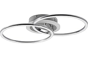 Reality Leuchten LED Deckenleuchte Venida R62783406, Metall Chrom, inkl. 25 Watt LED, Switch Dimmer