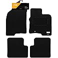 FSW - Tailored Mats - Fits Fiat Panda 2012-2015 - Black Carpet - Anti Slip Mat - Non Slip Car Floor Mat, Fitted With Clips & Granulated Backing - 4 Pc Floor Mat Only