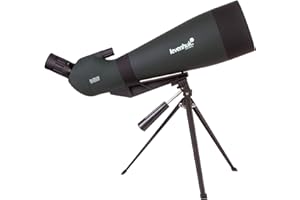 Catalejo Portátil Levenhuk Blaze Base 100 con Óptica de Vidrio BK-7, Trípode Metálico de Mesa y Estuche, para Observar la Vida Silvestre, y Paisajes Urbanos y Naturales