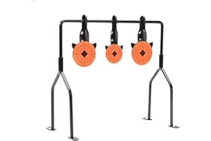 GALICA Cibles sur Support-Cibles -Tir Pistolet, Carabine, Carabine Air Comprimé, Cible Carabine à Plomb,Spot de TIR à Réarmement Automatique par Le Balancement-Cible Mobile-Cible plinking-