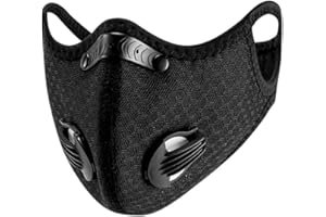 LULUU Lulupi Mouth Nose Cover 5-Layer Windproof Black Bandana Mask Motorcycle Dustproof Washable Fabric Mask Mouth Cover Breathable Outdoor Mouth Nose Protection Elastic Neckerchief Scarves