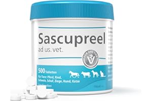 Sascupreel ad us. Vet. 500 tablets, natural veterinary medicine for dogs, cats, horses etc. Made in Germany