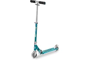 MICRO™ Sprite LED Kinder Kinderscooter | Cityroller mit LED-Rollen | klappbar und Lenker höhenverstellbar | ab 5 J. | Tretroller in 6 Farben erhältlich