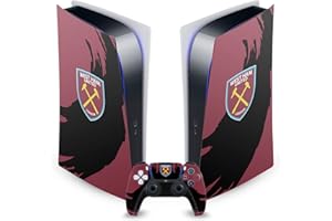 Head Case Designs Officially Licensed West Ham United FC Sweep Stroke Art Vinyl Faceplate Gaming Skin Decal Compatible With Sony PlayStation 5 PS5 Digital Edition Console and DualSense Controller