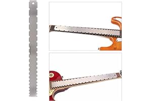 ALEOHALTER Guitar Neck Notched Straight Edge Guitar Luthiers Tool, 24.75" Notched Fret Board Straight Edge Luthiers Measuring Tools for Guitars Neck Leveling Ruler for Most Electric Guitars Fretboard