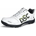 DSC Beamer Cricket Shoe for Men & Boys (Light Weight | Economical | Durable | Size UK: 2) Grey-White