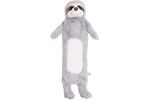 UMOI Premium Children's hot Water Bottle Hose 0.9 Litre with Beautiful Soft Fake Fur Cover, Bed Bottle Made of Natural Rubber, Heat pad - TÜV Rheinland Tested - New Model (Sloth)