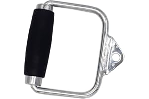 qibylift Barre de traction en forme de D avec poignée en D pour entraînement de force avec poignées