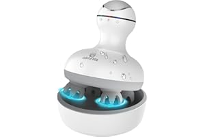 COMFIER Masajeador Inalámbrico para el Cuero Cabelludo:Rascador Eléctrico de Masaje de Cabeza con 84 Nodos de Amasamiento, para Crecimiento del Cabello y Relajación del Estrés (Blanco)