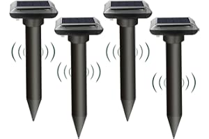 Nitoer Sonic Mole Deterrent Devices,Chipmunk Repellent,Snake Repellent,Deterrents for Garden Outdoor Waterproof,Pest Deterrent Repelling Mole, Gopher, Mole, Mouse, Snake, Rodent