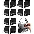 Tendiren Pot Lid Organizer, 6 Pairs of Adjustable Wall Mount Pot Lid Holder Cabinet Door, Pot and Pan Hangers for Kitchen Wall Mount, Cabinet Door Lid Organizer, Save More Space
