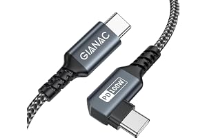 GIANAC 100 W USB C-Kabel [1M] Snabbladdning 5A Med E-Mark-Chip För MacBook Pro/Air, iPad Pro, Samsung Galaxy, Huawei, Book Pixel, Google