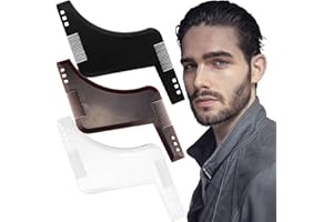 BDEPSTR Pettine per barba in 3 pezzi, stencil per collo di capra da uomo, strumento di styling per allineare e rifinire le rasature maschili.
