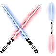 Beauenty 2PCS Flashing Lightsaber Laser Double Sword Light Saber Kpop Lightstick Cosplay Toys Sound And Seven Color Adjustment Can be Spliced For Boys Girls Gift