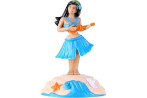 URFEDA Danseuse Hawaienne Voiture Qui Bouge, Hawaienne Fille Danseuse de Hula, Solaire Danse Jouet Bureau Voiture Fournitures, Hawaienne Dancing Girl Ornement de Tableau de Bord de Voiture