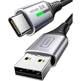 INIU USB A to USB C Cable, 2m QC 3.1A Fast Charging Cable USB Type C | Nylon Braided, High Speed Charging, LED Indicator, Dat