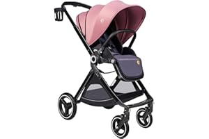 Passeggino Reversibile (Rosa), ELITTLE EMU, carrozzina all in 1, passeggino 25 kg portata, reclinabile completamente, ruote all-terrian, UPF50+, per tutti i giorni e in viaggio