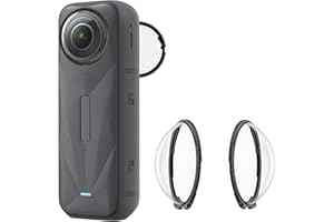 UNSTINCER Premium Lens Guard for Insta360 X5, Optical Tempered Glass Lens Protector, Upgraded oleophobic coating 10H hardness HD transparent Rotate to install or remove Lens Cover Protection Accessories