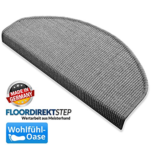 Floordirekt Sisal Stufenmatten - 18x56cm, grau
