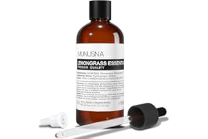 ‎MUNUSNA Zitronengrasöl 100ML, MUNUSNA Ätherisches Öl Zitronengras Reines Natürliches für Lindert Muskelschmerzen, Duftöl für Aroma Diffuser, Lemongrass Oil