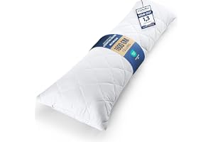Utopia Bedding Quiltad kroppskudde 40×145 cm, vit | Kroppskudde, gravidkudde, för sidosovare, positioneringskudde för vardaglig användning