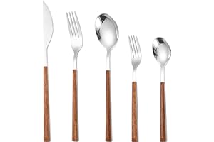 ED-Lumos Juego de cubiertos Cubertería Vajilla de 20 piezas Acero inoxidable para 4 Personas