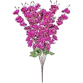 Nettenevime Artificial Flower Spring Japanese Cherry Blossom 57cm Purple with 7 Branches