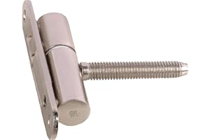 Gedotec charnière de porte bandes de rénovation métal nickelé Charnières de porte à visser - percer | FABRIQUÉ EN ALLEMAGNE | Charnière à visser pour huisseries en bois | 1 pièce