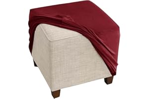 ZEaink Copri Pouf Elasticizzato Ottomano Poggiapiedi 40x40/80x80/60x60/50x50/45x45 Copertura Ottomana, Copri Pouf Quadrato in Velluto Lavabile,Copri Sgabello (Color : #8, Size : 75x75cm/30x30in)